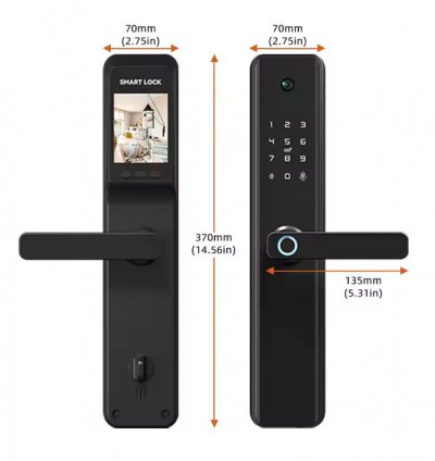 TUYA WIFI 6068  Ağıllı Qapı Kilidi Kameralı M1 Pro
