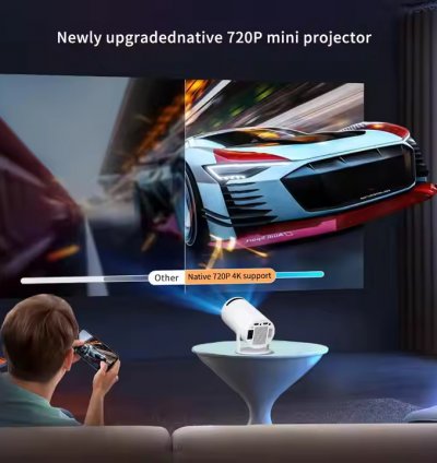 Android 12 Ağıllı Proyektor HY300 Pro Mini Portativ 4K Full Hd