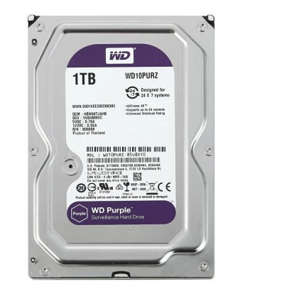 Sərt disk HDD Western Digital WD10PURZ Purple DB 3.5 Surveillance 1TB